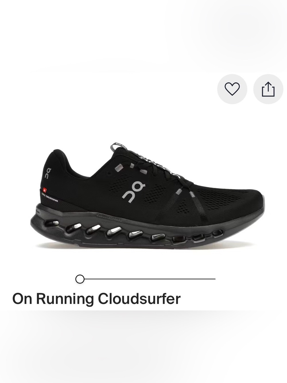 On Running Clouds Surfer Black Athletic Shoes